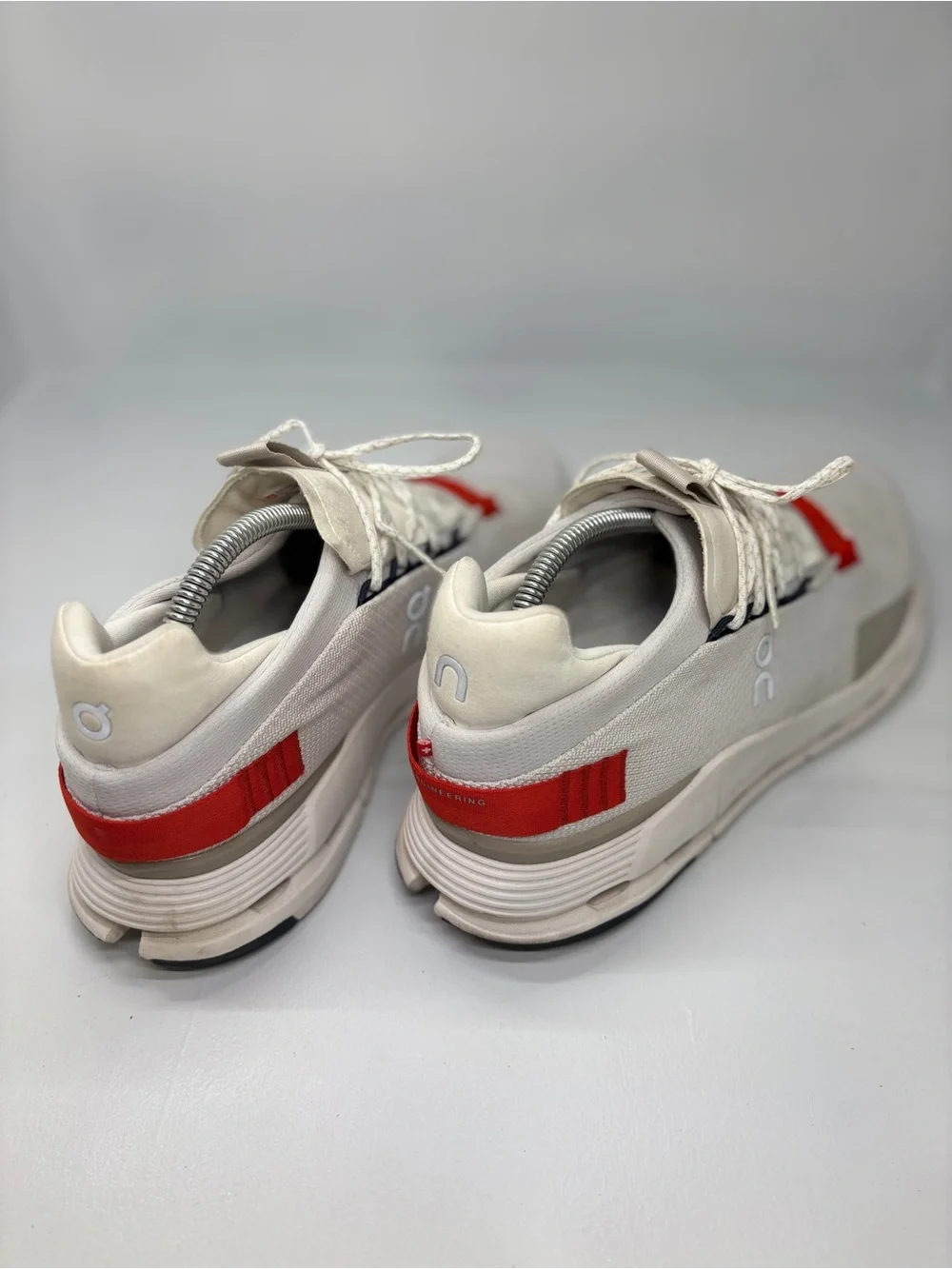 On Running Cloudnova White Red Sneakers Men’s 11.5 EU 46 Athletic Running Shoes